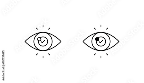 Eye icon design with white background stock illustration