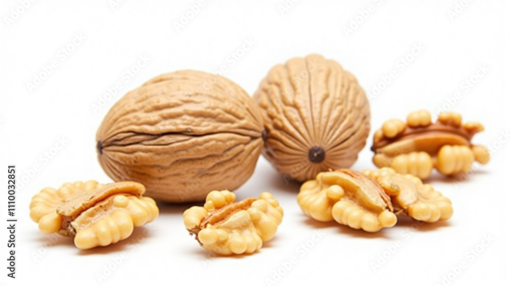 walnut isolated on white background walnut isolated on white background