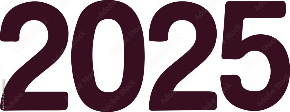 2025 new year icon on white background. Flat style. Vector illustration. 2025 new year icon on white background. Flat style. Vector illustration.