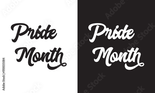 Pride month calligraphy hand lettering. Celebrating Pride Month Web Banner Design Template . Vector illustration. EPS 10