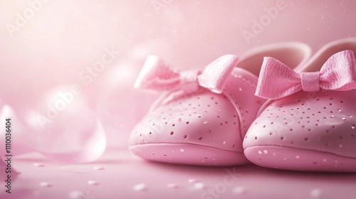 Pink Baby Shoes with Bows