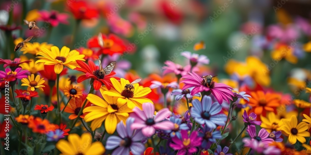 A vibrant tapestry of colorful blossoms, each petal a brushstroke of nature's artistry, with delicate insects flitting amidst the fragrant blooms. A vibrant tapestry of colorful blossoms, each petal a brushstroke of nature's artistry, with delicate insects flitting amidst the fragrant blooms.