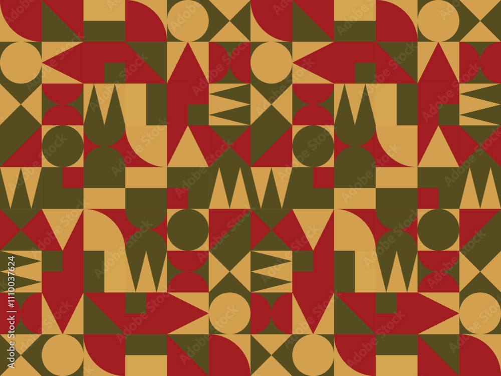 geometric merry christmas ornament abstract tree star snowflake winter santa icon pattern seamless geometric merry christmas ornament abstract tree star snowflake winter santa icon pattern seamless