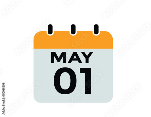  May 1 calendar icon Date Month calendar icon vector illustration