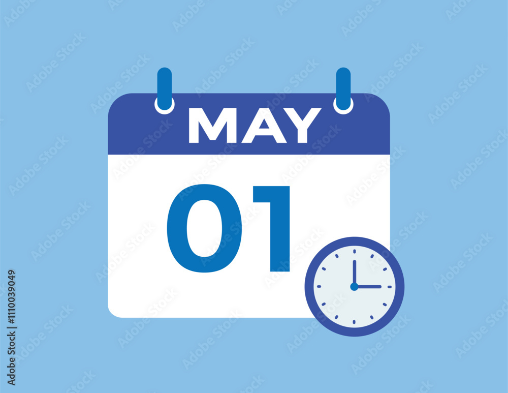 May 1 calendar icon Date Month calendar icon vector illustration May 1 calendar icon Date Month calendar icon vector illustration