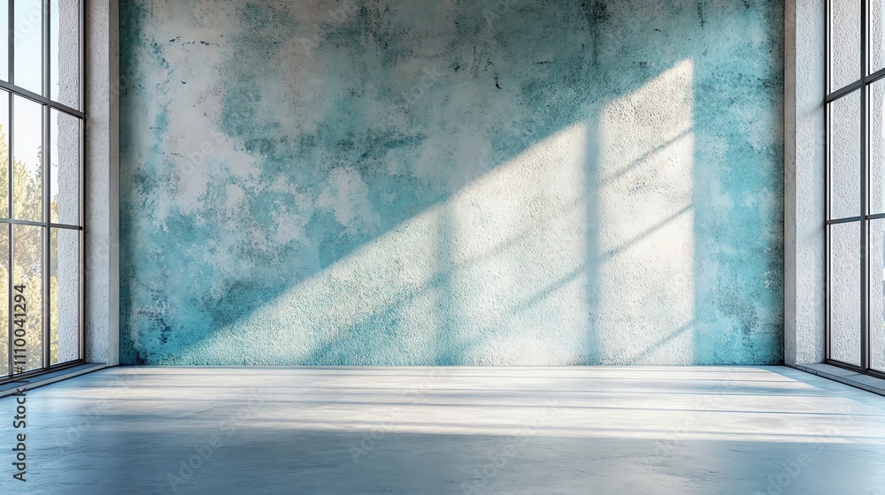 Bright, minimalistic interior with textured wall. Bright, minimalistic interior with textured wall.