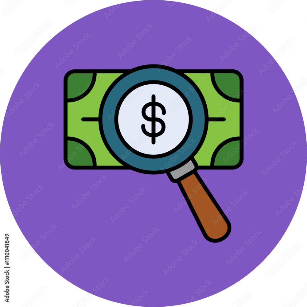 Loupe Money Icon