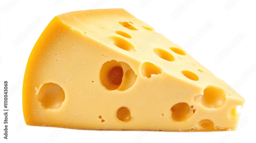 Closeup of a Slice of Swiss Cheese Closeup of a Slice of Swiss Cheese