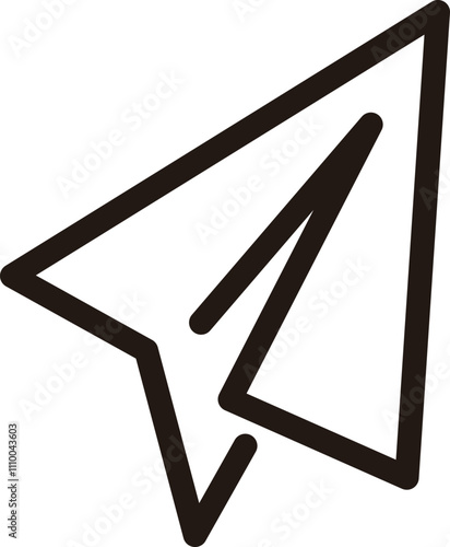 ビジネス　アイコン　メール　紙飛行機　ピクトグラム　絵文字　ライン　線　飾り　あしらい　イラスト素材
