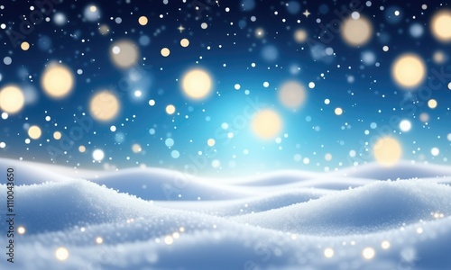 Wallpaper Mural Dreamy winter wonderland with snowy landscape and sparkling lights Torontodigital.ca