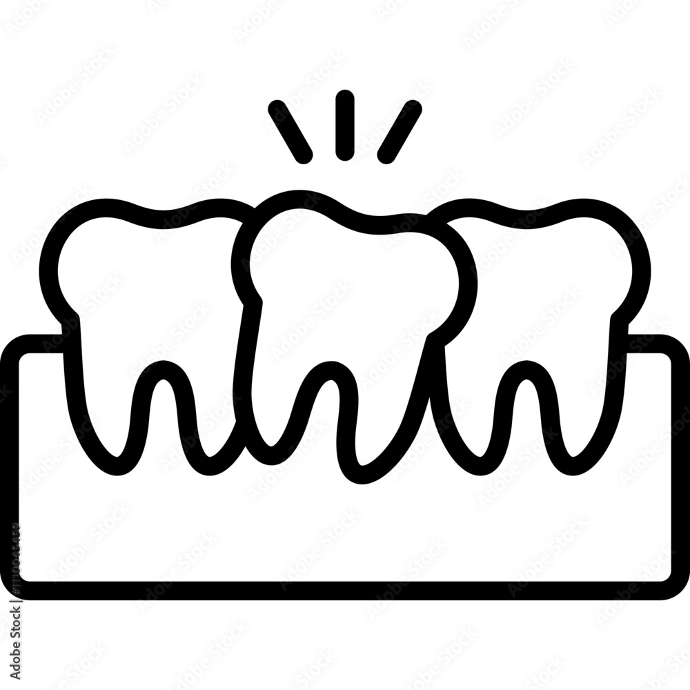 Obraz premium Crowded Teeth Icon