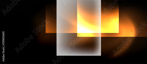 Dark neon colors with glass square shapes
