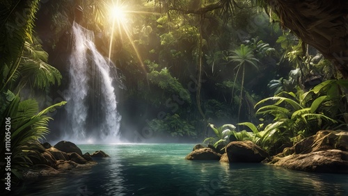 Nature beauty ,beautiful landscape scenery ai gen