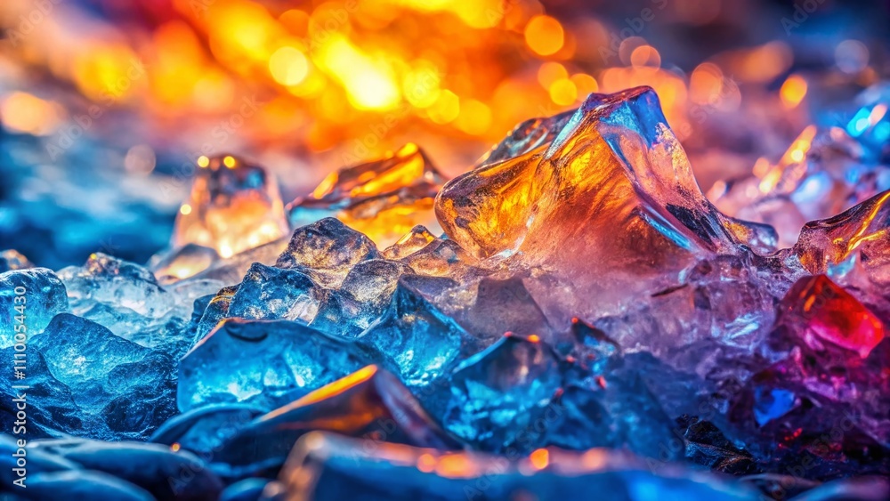 Abstract Ice Detail, Close-up, Copy Space Abstract Ice Detail, Close-up, Copy Space