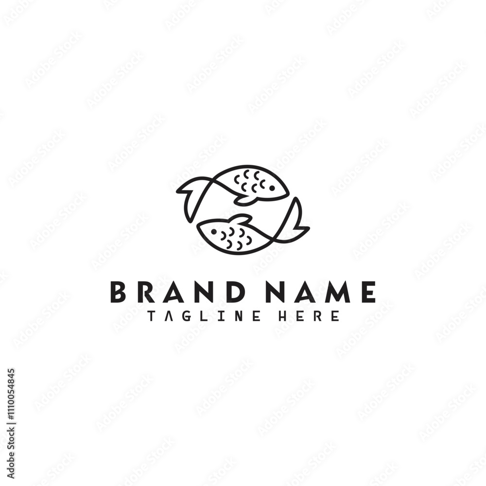 Fish logo design in vector Fish logo design in vector