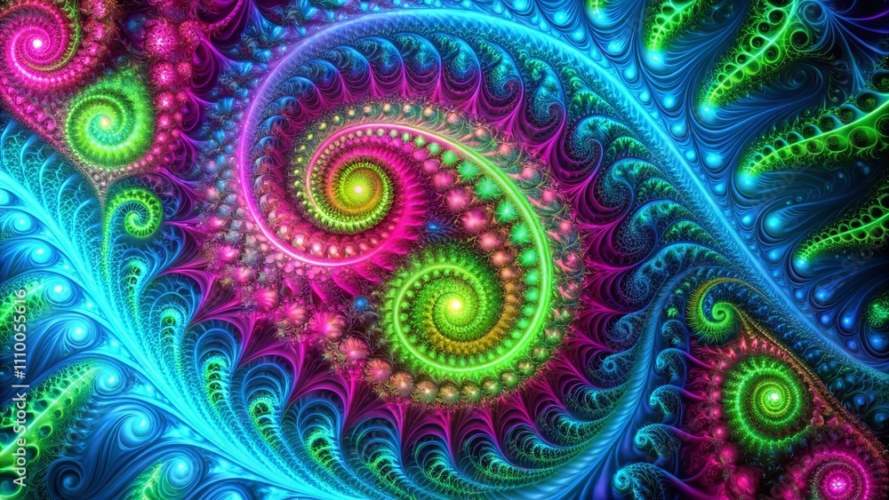 Vibrant Swirls of Color in an Abstract Spiral Design Vibrant Swirls of Color in an Abstract Spiral Design