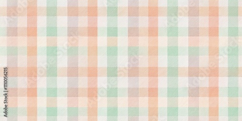 Pastel Plaid Pattern Soft Peach, Mint Green, and Beige Checks for Textile Design