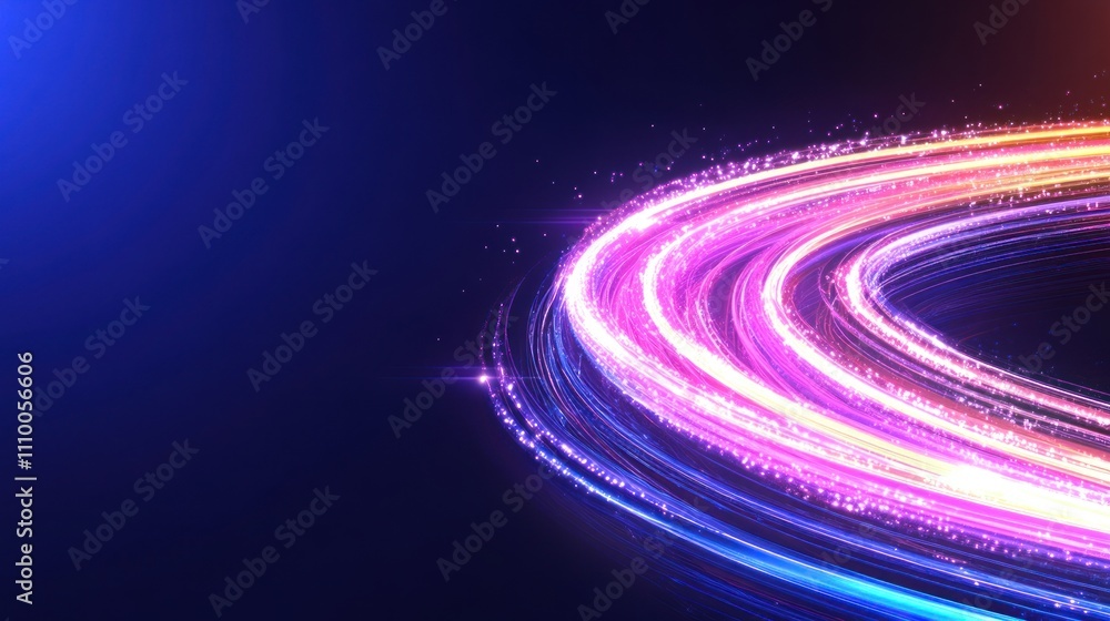 Glowing Fiber Optics Gradient in Pink and Blue - High-Speed Data Transfer and Futuristic Communication Networks with Vibrant Particles and Light Trails Glowing Fiber Optics Gradient in Pink and Blue - High-Speed Data Transfer and Futuristic Communication Networks with Vibrant Particles and Light Trails