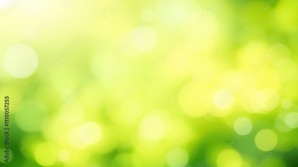Abstract Green and Yellow Bokeh Background with Blurred Lights and Soft Focus Abstract Green and Yellow Bokeh Background with Blurred Lights and Soft Focus