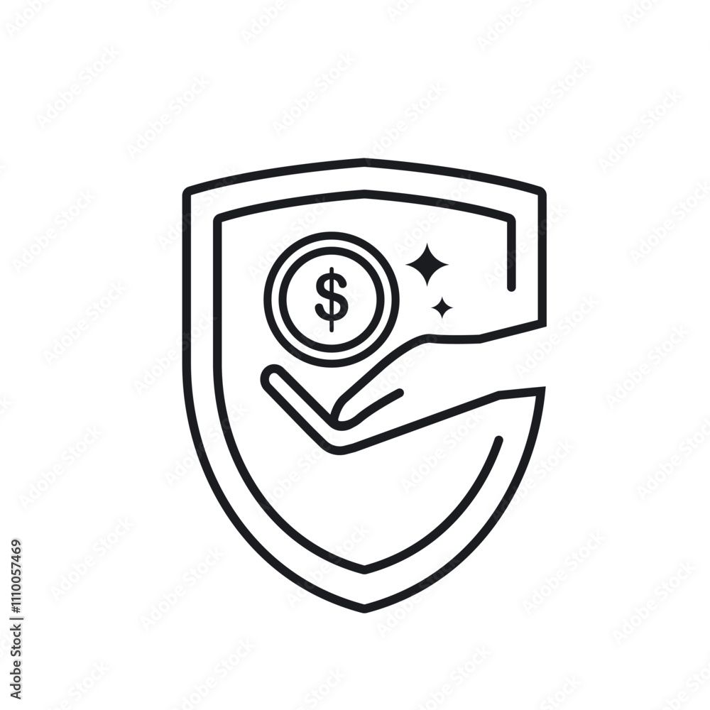 money back guarantee line icon vector element design money back guarantee line icon vector element design
