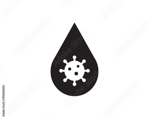 Hiv aids virus icon vector symbol design illustration