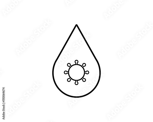 Hiv aids virus icon vector symbol design illustration