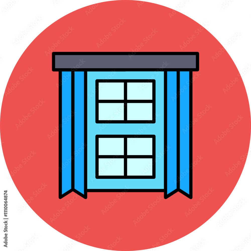 Smart Curtains Icon Smart Curtains Icon