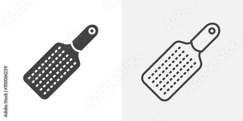 Grater icon vector set. Black and white.