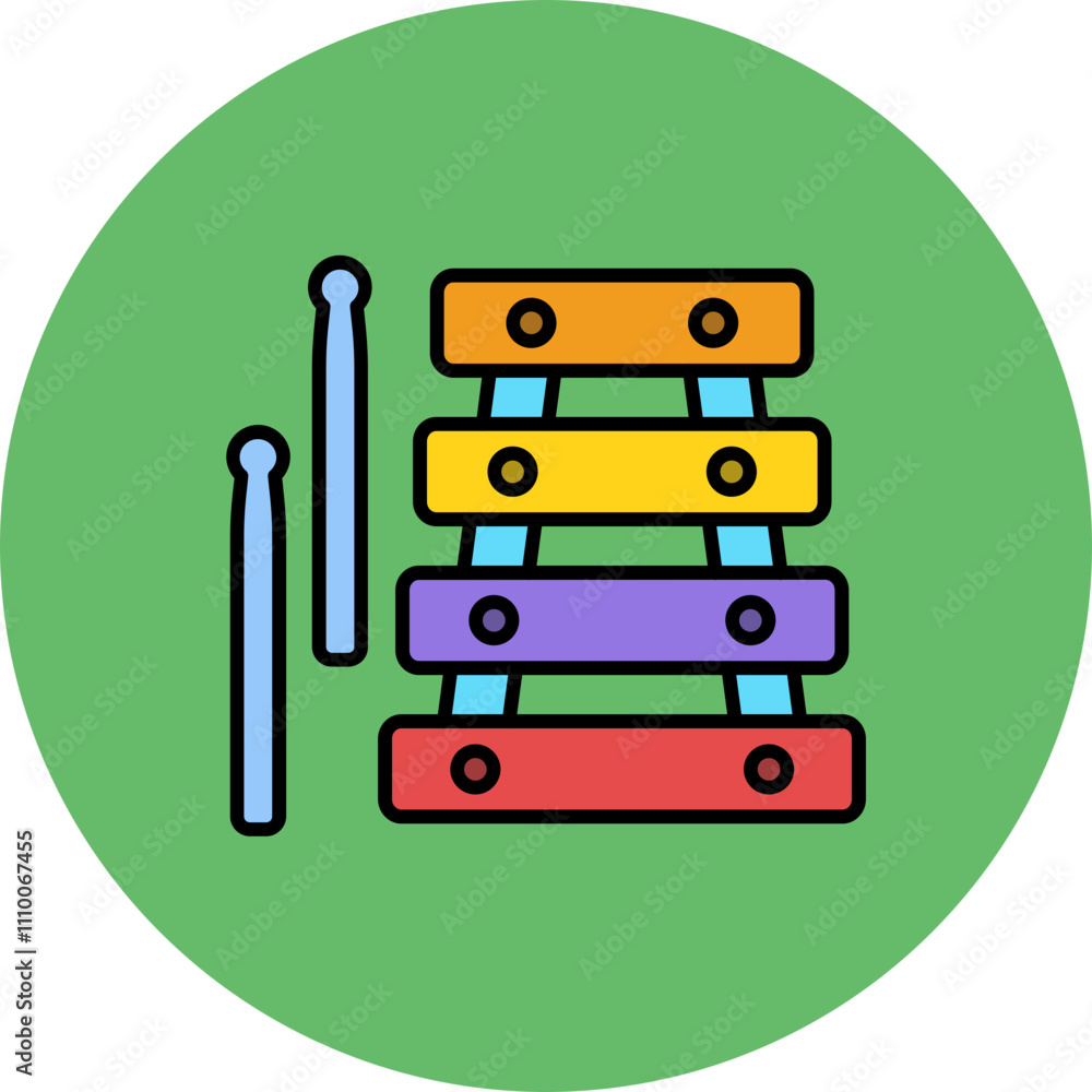 Naklejka premium Xylophone Icon