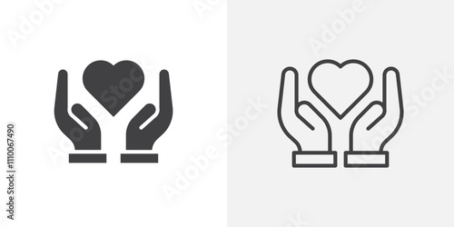 Selfcare icon vector set. Black and white.