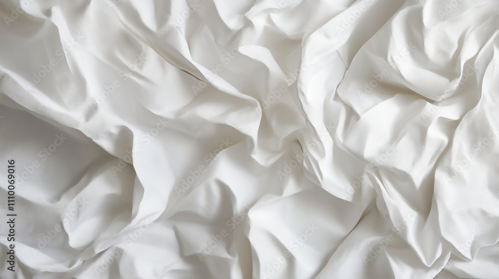 Abstract White Fabric Texture - Minimal Background crumpled paper background
Abstract White Fabric Texture - Minimal Background crumpled paper background