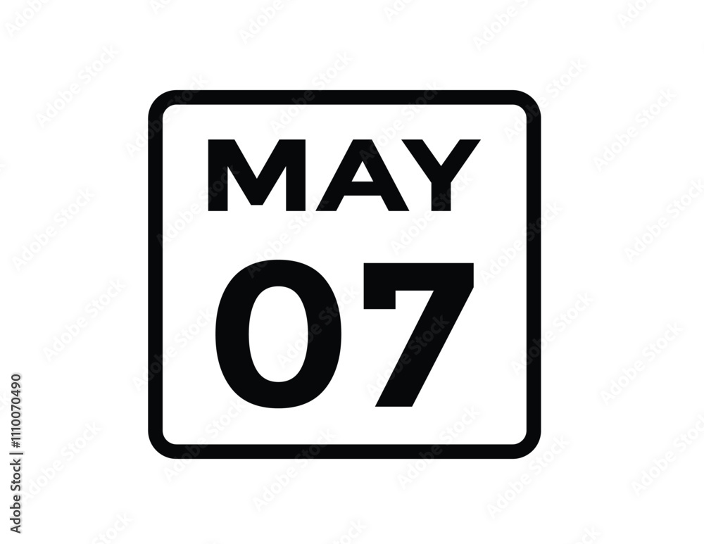 May 7 calendar icon Date Month calendar icon vector illustration
May 7 calendar icon Date Month calendar icon vector illustration