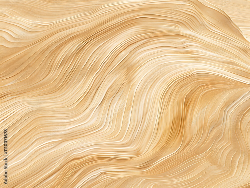 A smooth, wavy texture of light-colored wood, showcasing natural patterns and grains, ideal for design and aesthetic applications. A smooth, wavy texture of light-colored wood, showcasing natural patterns and grains, ideal for design and aesthetic applications.