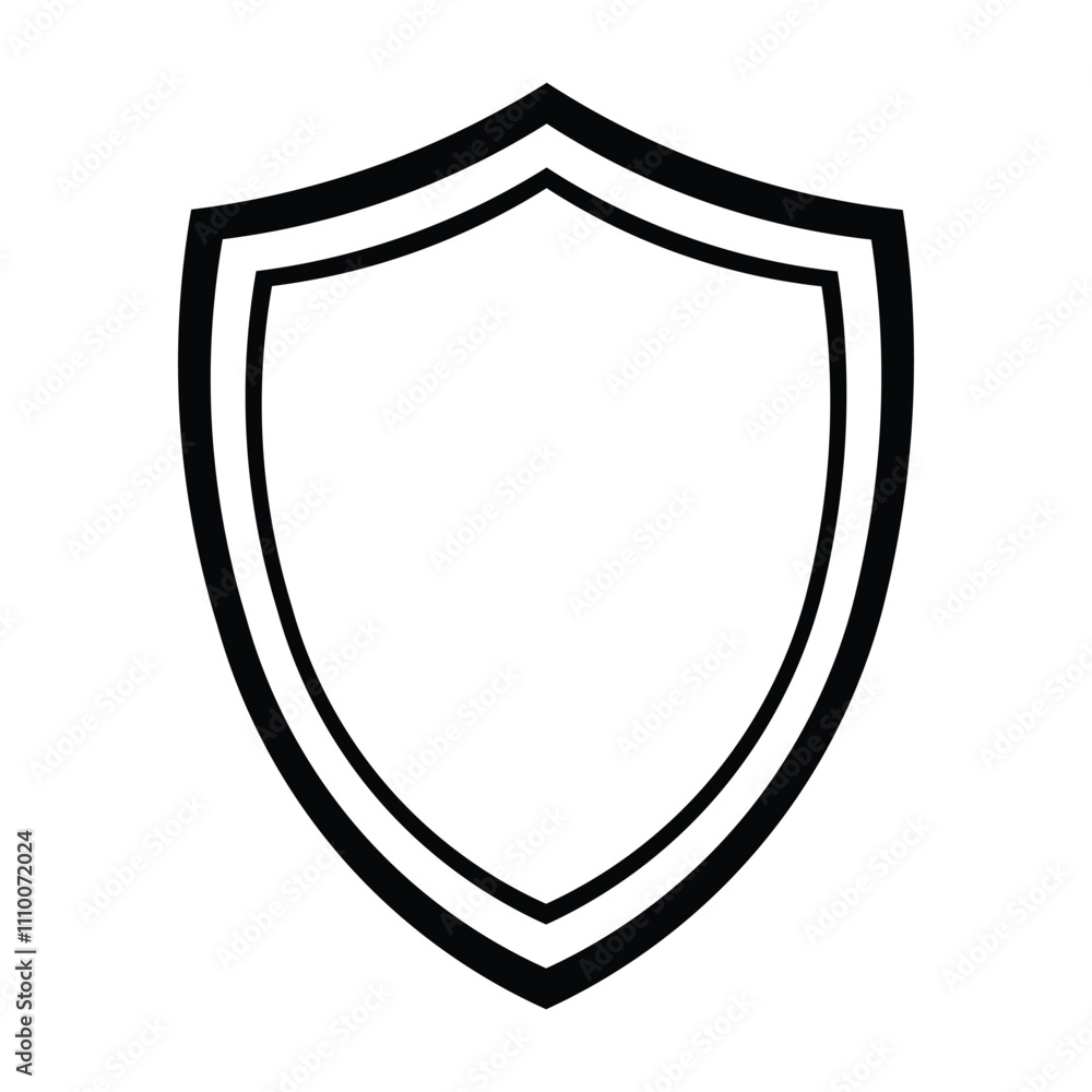 vector shield icon, flat design best shield vector icon