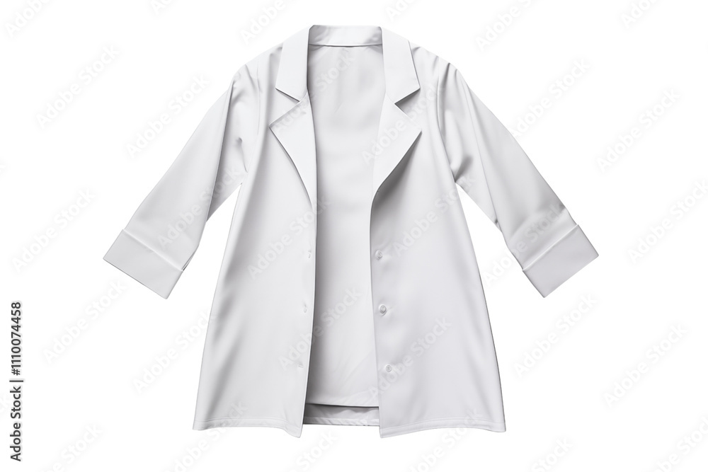 white lapcoat isolated on transparent background. Generative ai white lapcoat isolated on transparent background. Generative ai