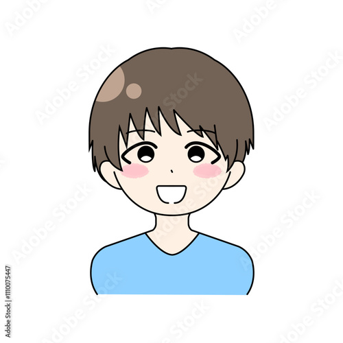 男性の正面のイラスト