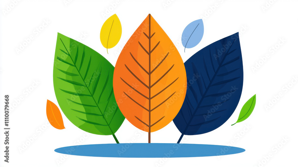 Obraz premium Colorful leaves representing nature beauty and diversity