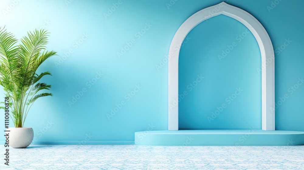 Fototapeta premium Ethnic Style Podium in 3D