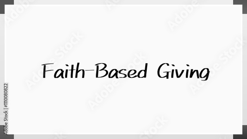 Faith-Based Giving のホワイトボード風イラスト