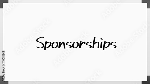 Sponsorships のホワイトボード風イラスト