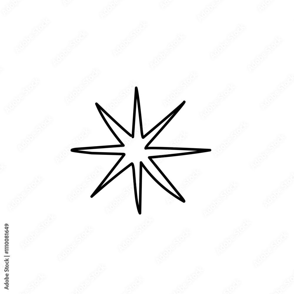 Star line doodle Star line doodle