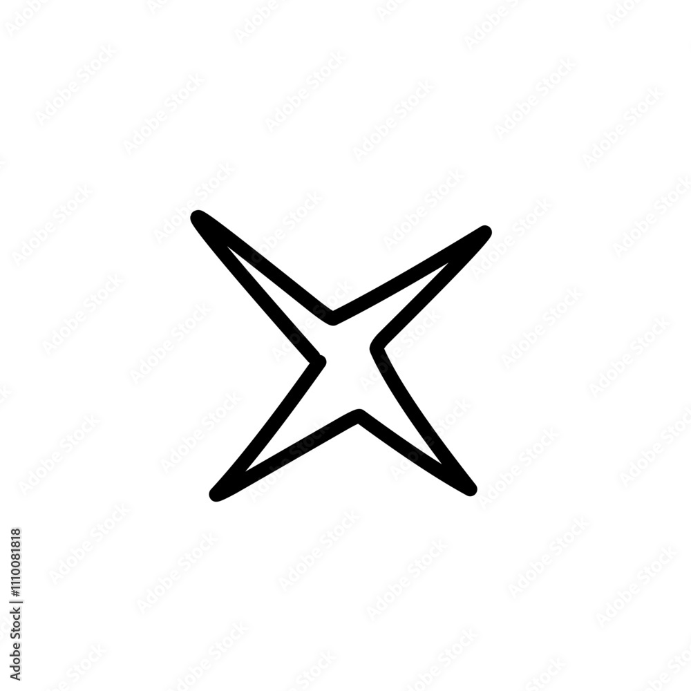 Star line doodle Star line doodle
