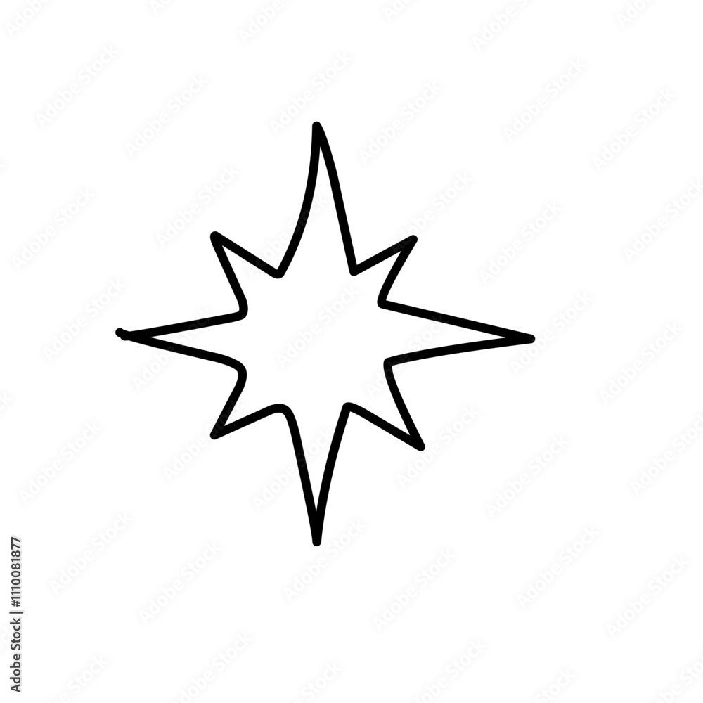 Star line doodle Star line doodle