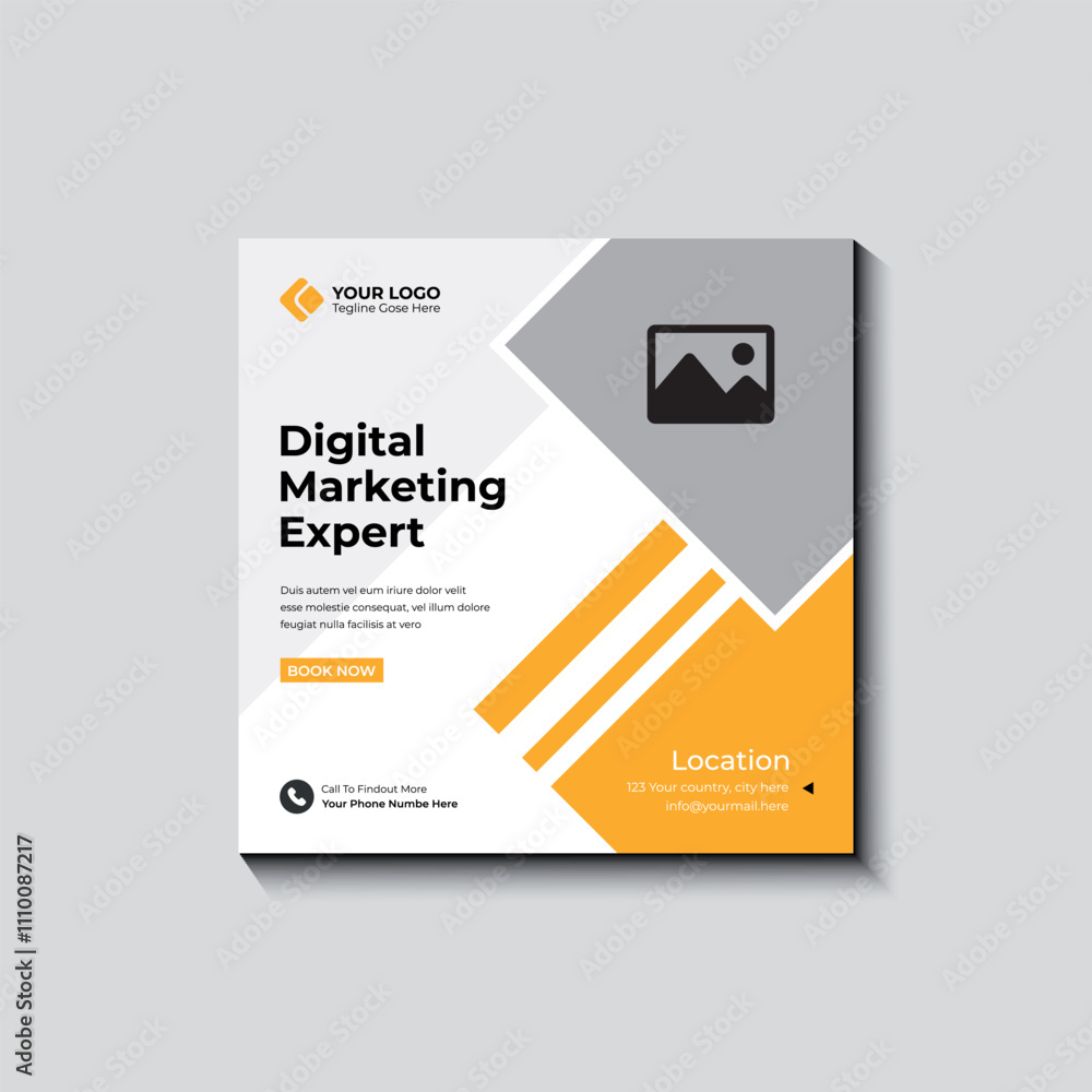 Digital marketing social media post design template Digital marketing social media post design template