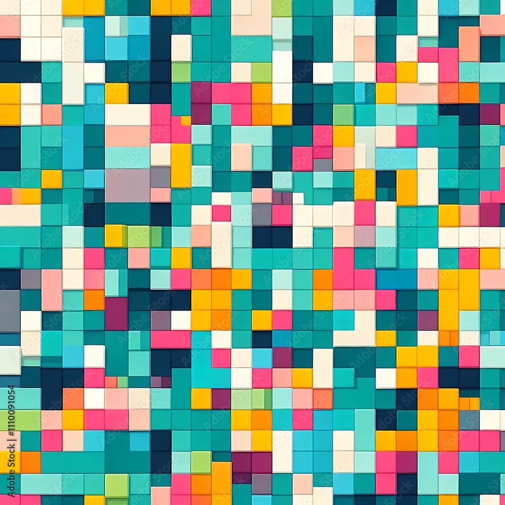 Fototapeta premium Colorful pixelated abstract pattern.
