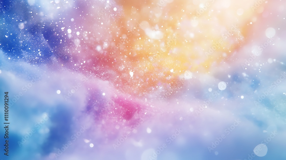 Fototapeta premium Energetic burst of colorful powder creating vibrant motion on a clean white scene