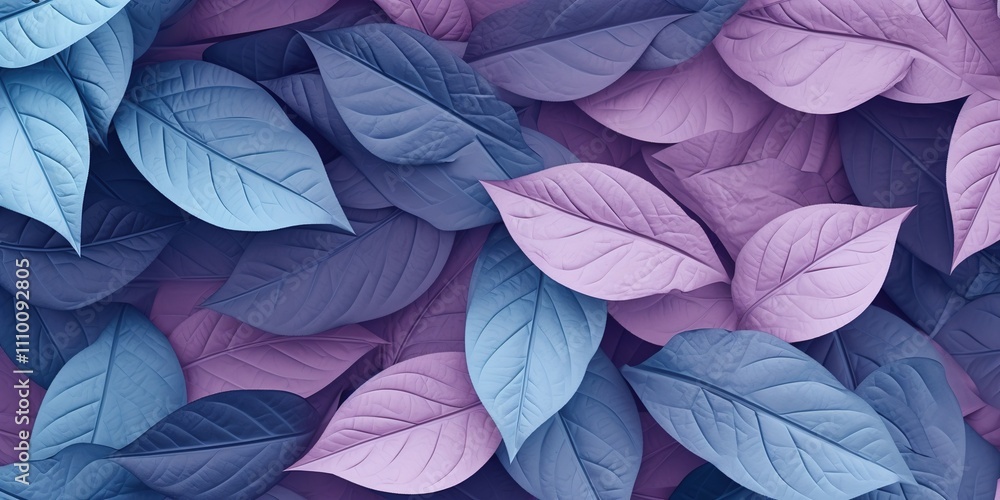 A close up of purple leaves with a blue background A close up of purple leaves with a blue background