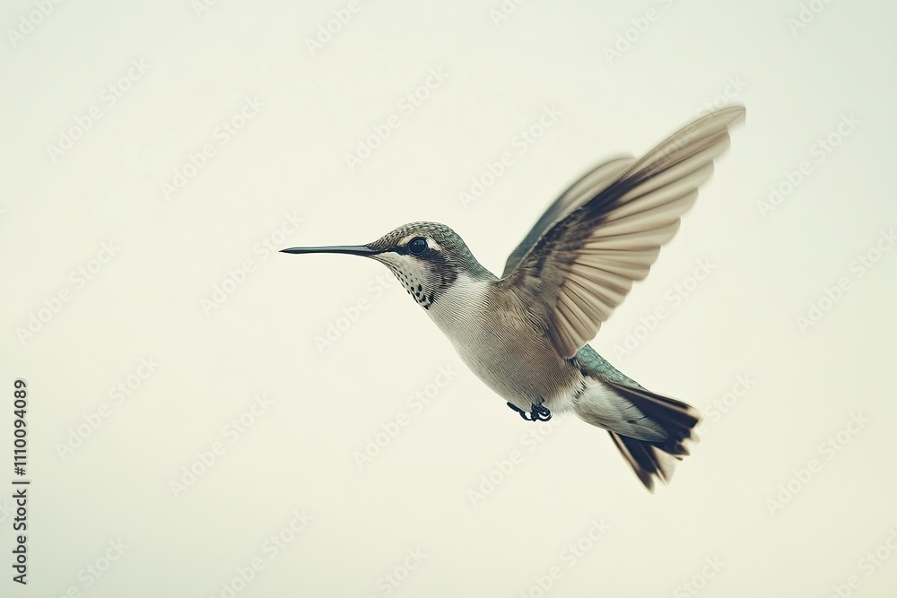 Graceful Flight: Stunning Full-Body Photograph of a Vibrant Hummingbird on White Graceful Flight: Stunning Full-Body Photograph of a Vibrant Hummingbird on White