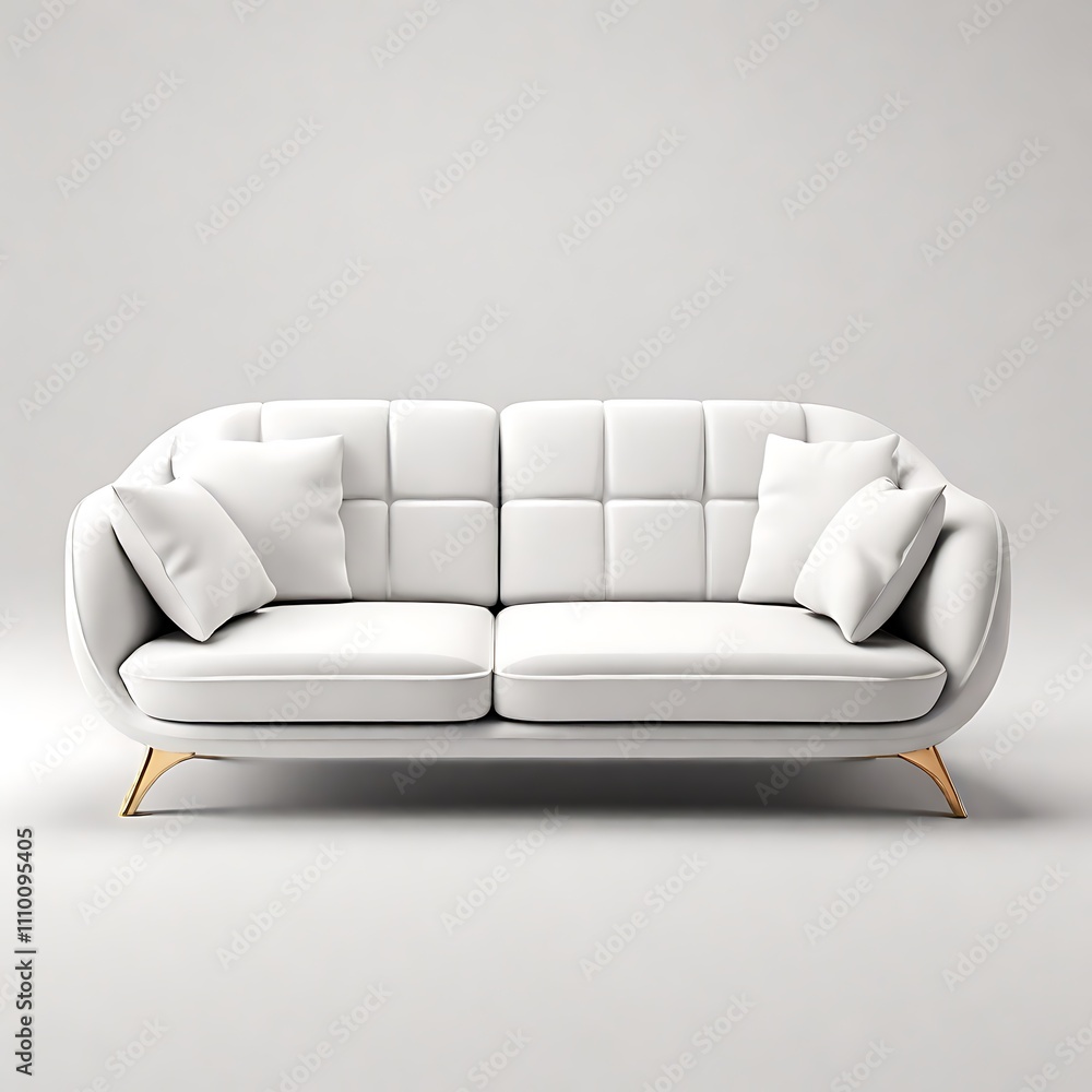 Contemporary Living Room Sofa with Stylish Cushion Arrangement Contemporary Living Room Sofa with Stylish Cushion Arrangement