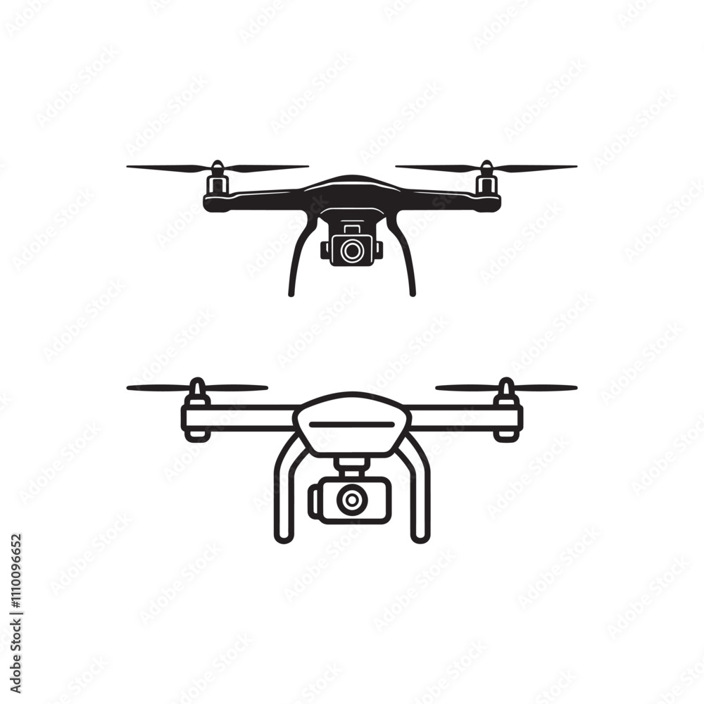 remote control aircraft drone camera shoot icon silhouette vector art flat design outline remote control aircraft drone camera shoot icon silhouette vector art flat design outline